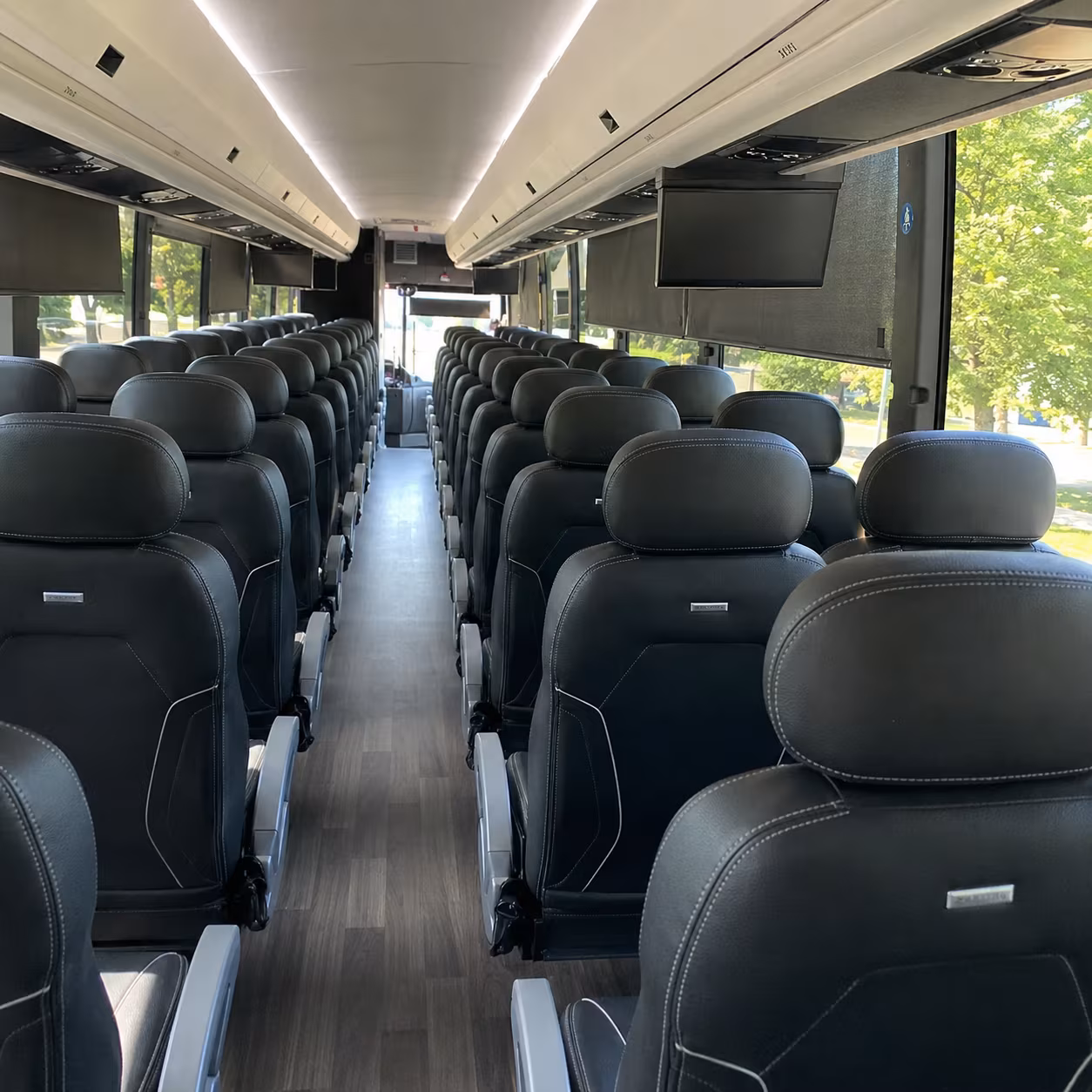 lowell charter bus services interior
